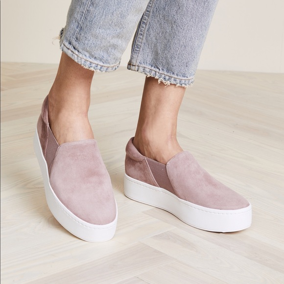 Vince mauve suede platform sneakers - Picture 1 of 4